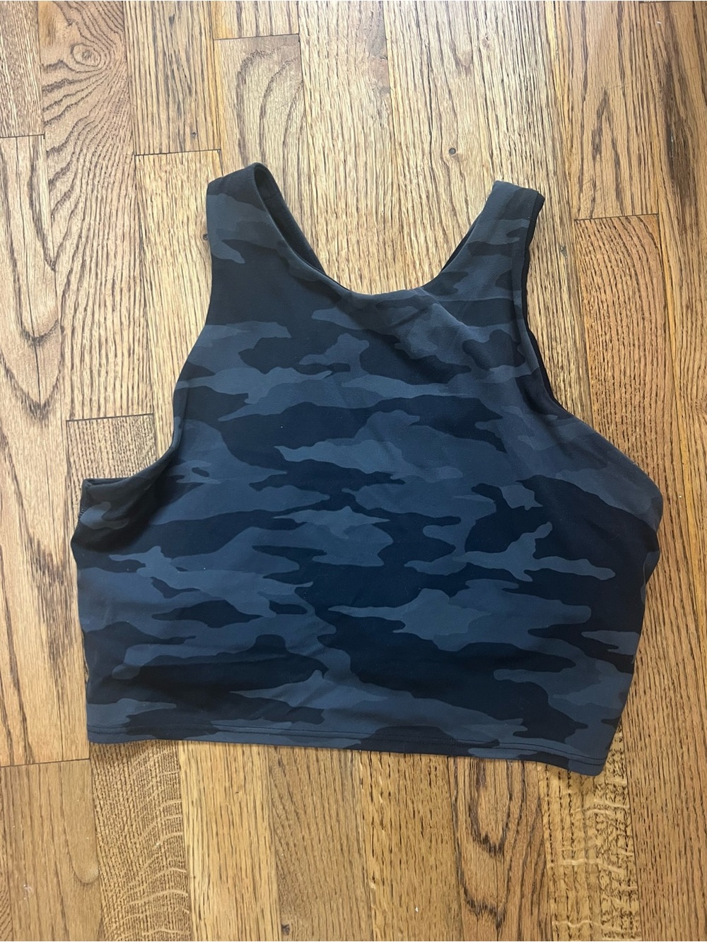 Athleta Women's Charcoal & Navy Camo Crop Tank